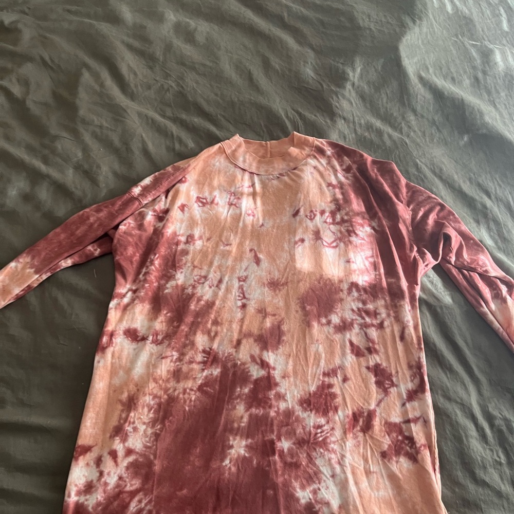 We The Free Coral Tie-Dye Top